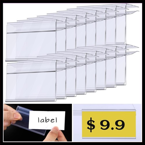 Glass shelf label holders - glass,